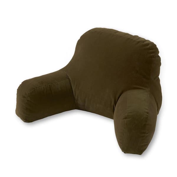 Greendale Home Fashions Omaha Sage Green Solid Stain Resistant Microfiber 28 in. x 17 in. Bedrest Pillow
