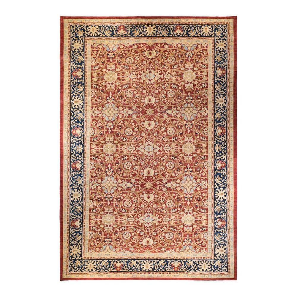 Elec Ring Rug Chloe & Olivia Home Electric 12 ft. x 18 ft. Orange Oriental Wool ...