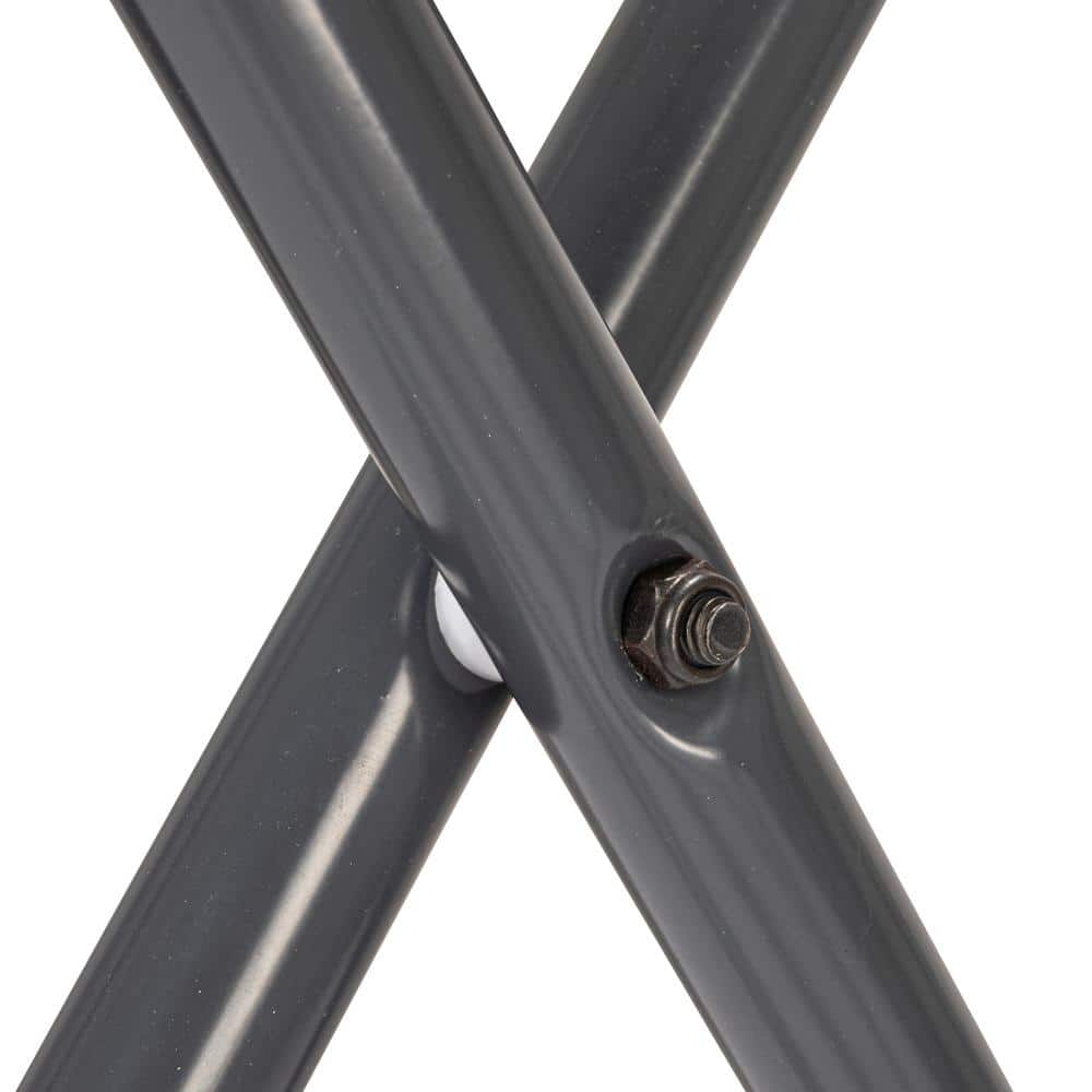 Gray and Black Collapsible Luggage Rack with Metal Frame