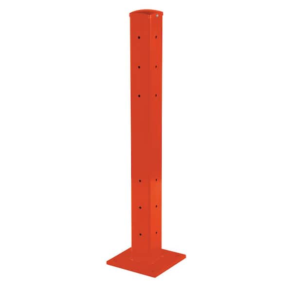 Vestil Orange Rigid Tube Post Bolt-On Style Guardrail