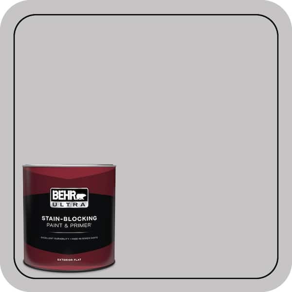 BEHR ULTRA 1 qt. #T15-6 Dreamscape Gray Flat Exterior Paint & Primer