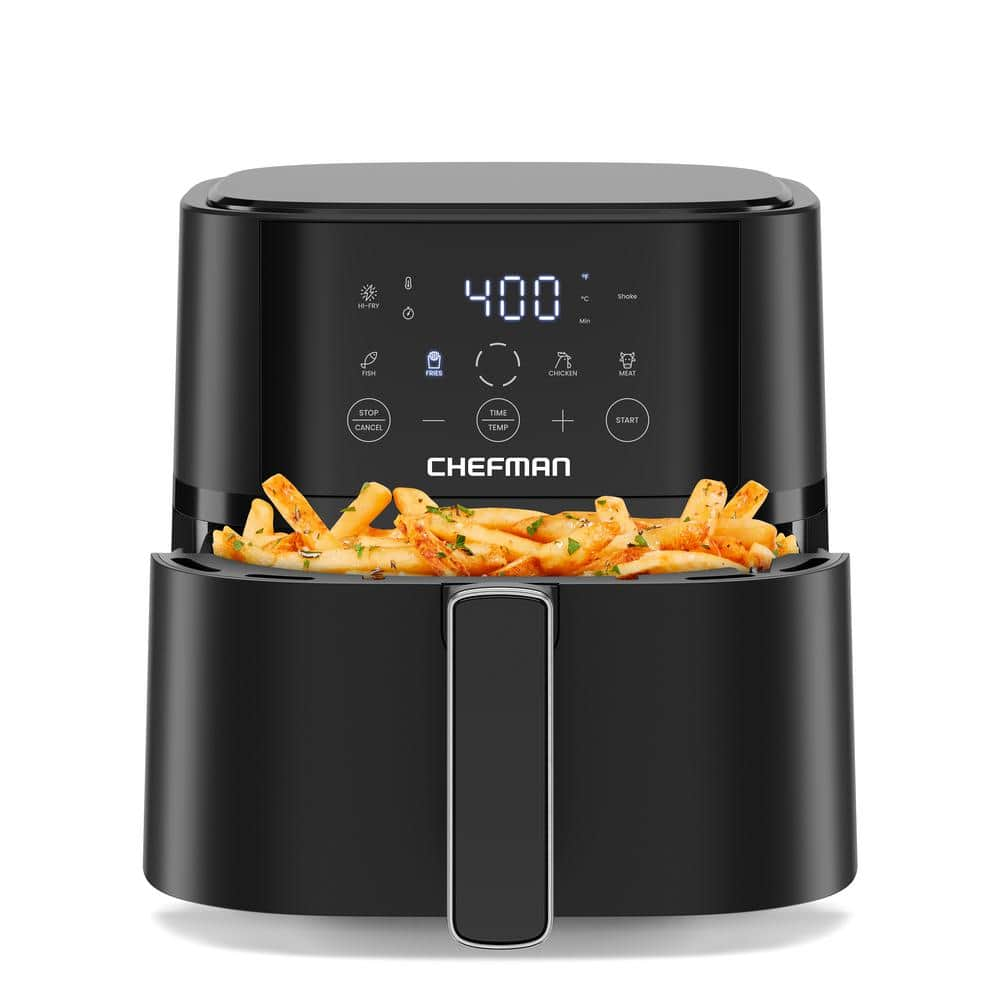 4 qt. Black Air Fryer with Hi-Fry Function