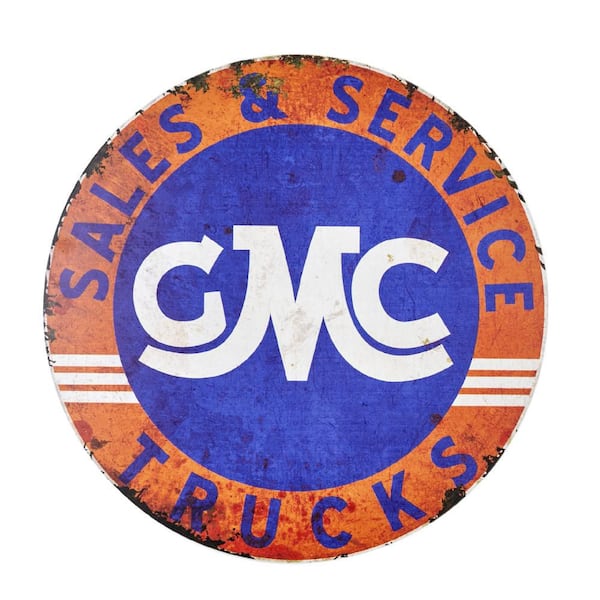 GMC Trucks Sales & Service Metal Sign 30"x30" Multi -Vintage Wall Art Classic Home Decor