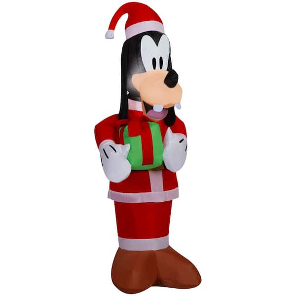 Disney 4 ft. Tall x 1.8 ft. Wide Christmas Inflatable Airblown Goofy in Santa Suit