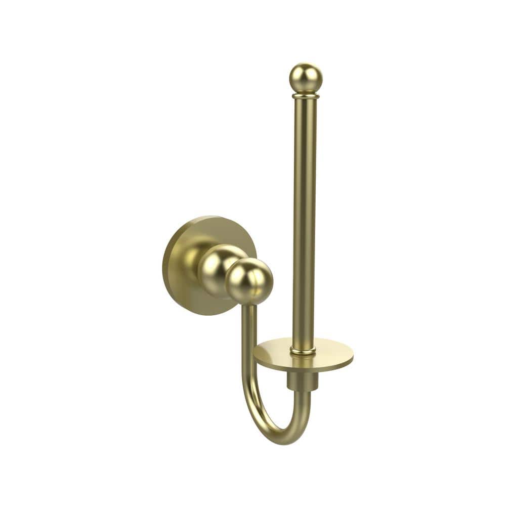 Bolero Collection Upright Single Post Toilet Paper Holder in Satin Brass