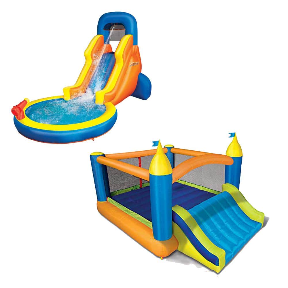 BANZAI 35.8 in. x 15.4 in. Fun 2in1 Splash Blast Lagoon Pool and