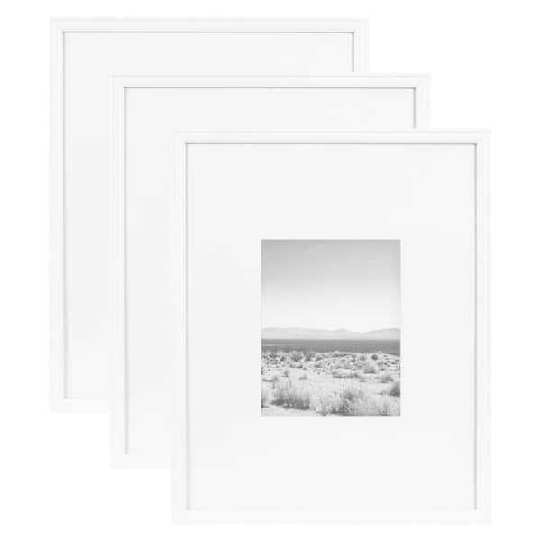 Adlynn White 16 in. x 20 in. Plastic Picture Frame (Set of 3)