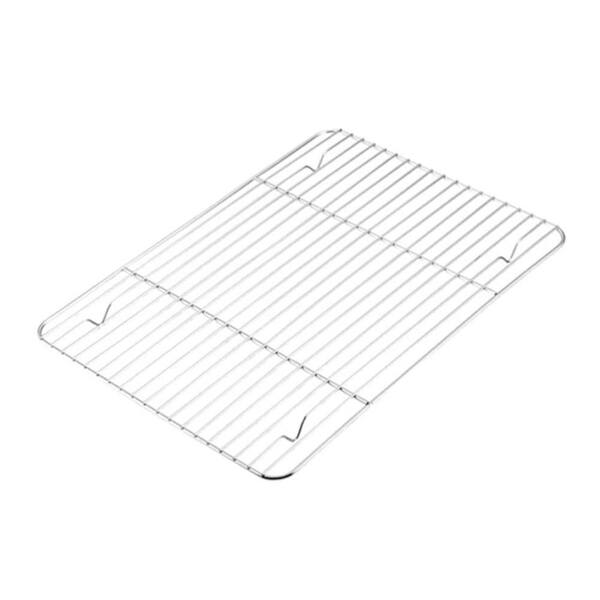 304 Stainless Steel Grid Wire Cooling Rack, No-Coating, Oven and Dishwasher Safe, 12.2 in x 9.4