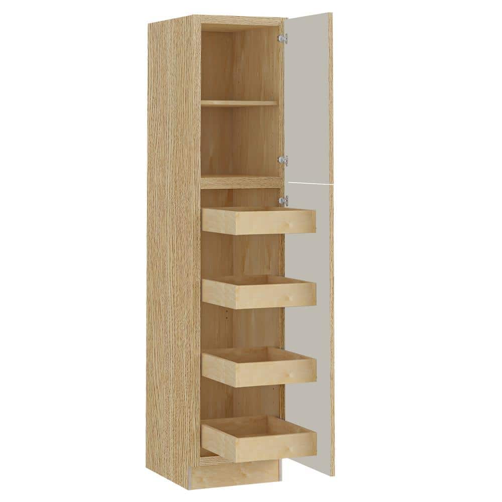Washington 18 in. W x 24 in. D x 84 in. H Assembled Plywood Pantry Kitchen 