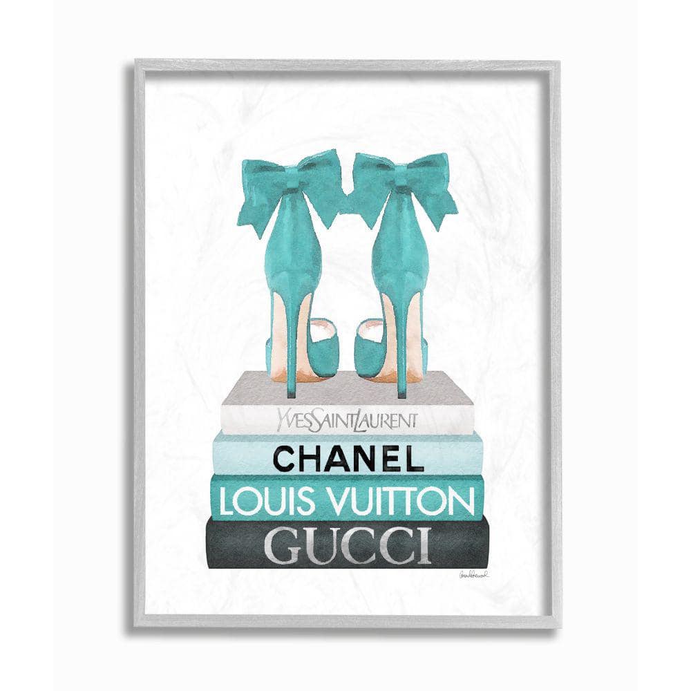 Stupell Industries Turquoise Bow Heels on Book Women's Fashion by Amanda  Greenwood Framed Abstract Texturized Art Print 11 in. x 14 in.  ab-566_gff_11x14 - The Home Depot