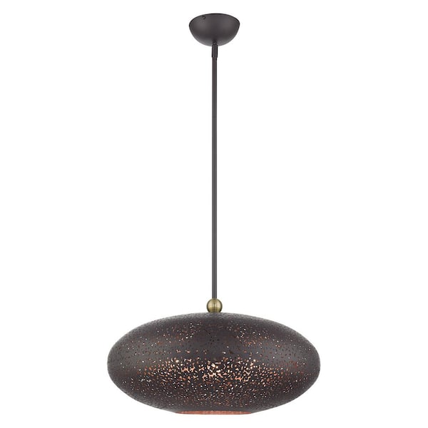 AVIANCE LIGHTING Gillingham 3-Light Bronze with Antique Brass Accents Pendant