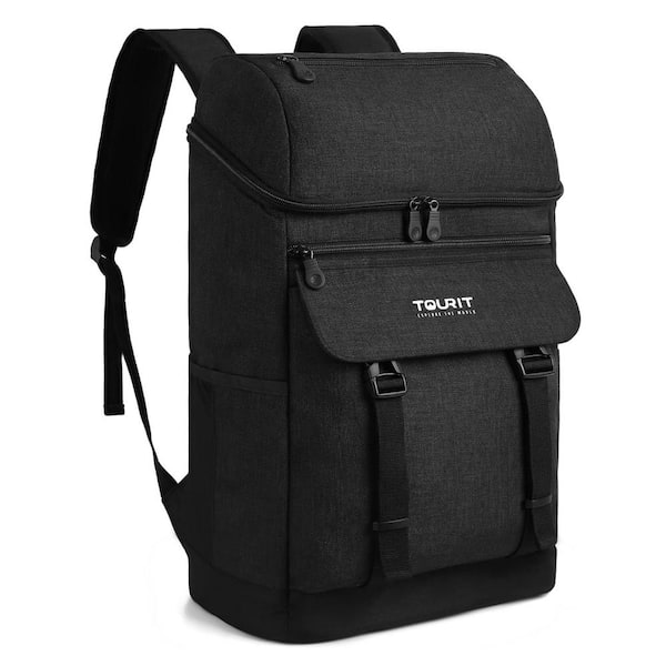 25 Liters Cooler Backpack Insulated Leak Proof & Waterproof Soft- Side Cooler for Picnic, Hiking, Work, Trip, Black