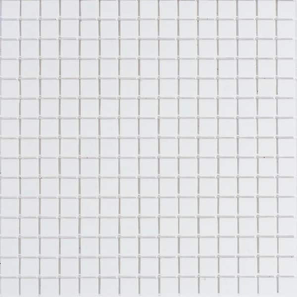 Apollo Tile Dune 4 in. x 6 in. Glossy Off-White Glass Mosaic Uniform square Wall and Floor Sample Tile (0.13 sq. ft./Piece) (1-Pack)