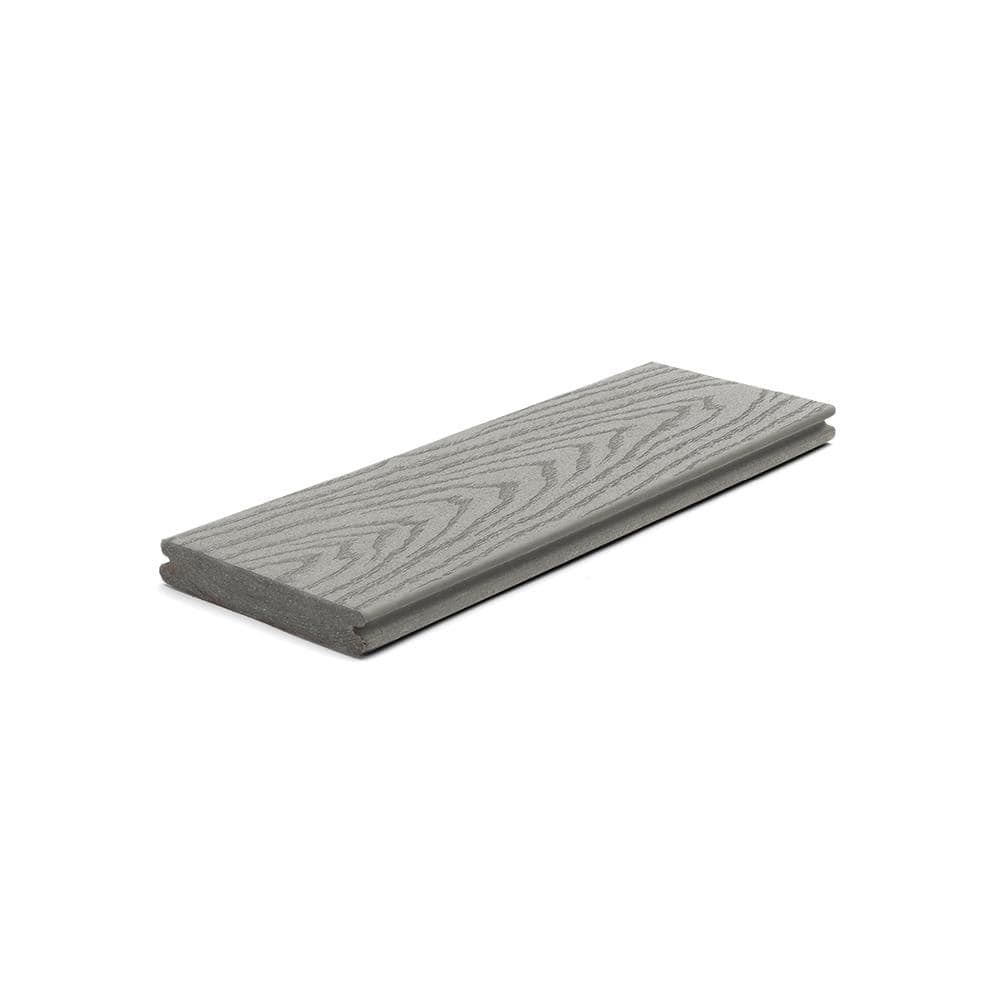 Trex Select 1-in x 6-in x 16-ft Pebble Grey Grooved Composite Deck Board