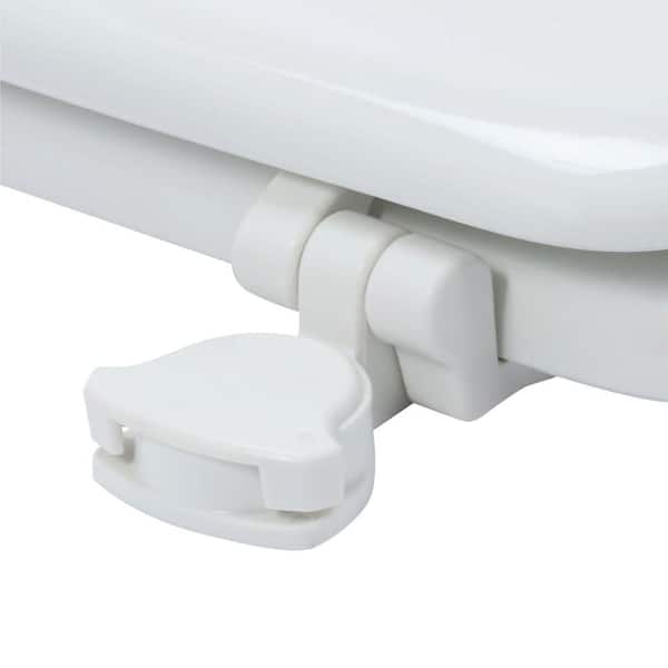 Glacier Bay Lift-Off Elongated Easy Release Front Toilet Seat in White  31450 000 - The Home Depot