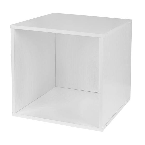 37 in. W x 17 in. H x 19 in. D White Stackable 2-Storage Cubbies