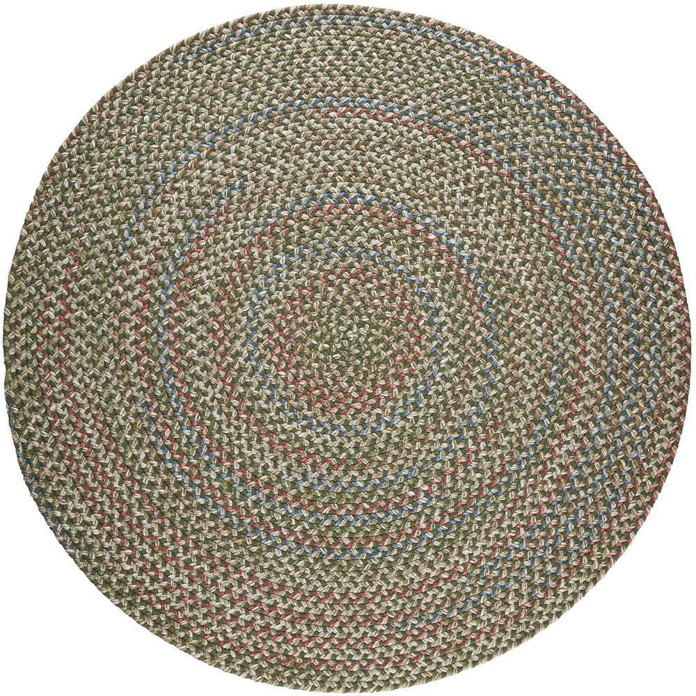 Rhody Rug Kennebunkport Sage Multi 6 ft. x 6 ft. Round Indoor/Outdoor ...