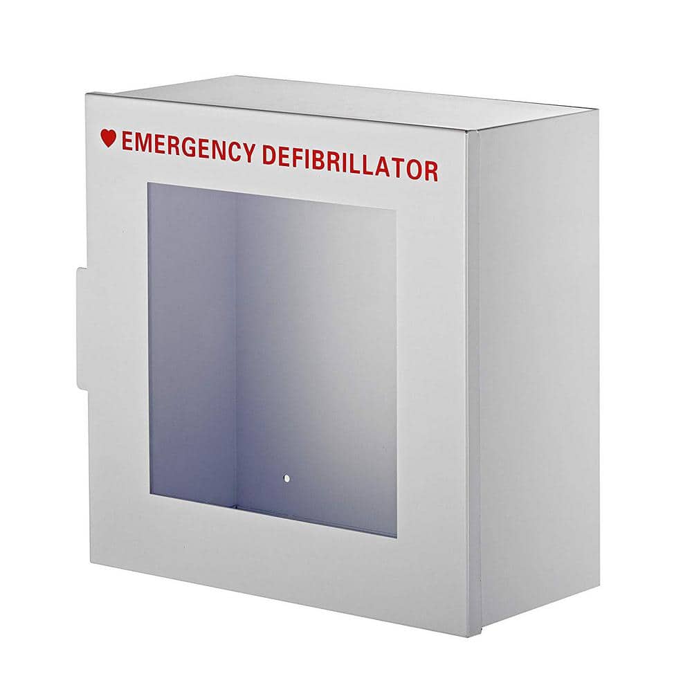 Non-Alarmed Steel Cabinet for Defibrillators in White