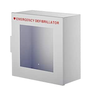 Non-Alarmed Steel Cabinet for Defibrillators in White