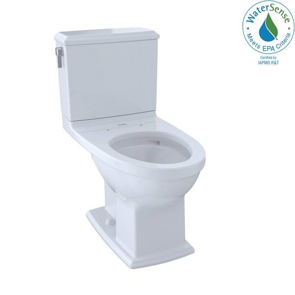 TOTO Connelly 2-Piece 0.9/1.28 GPF Dual Flush Elongated Toilet with CeFiONtect in Cotton White