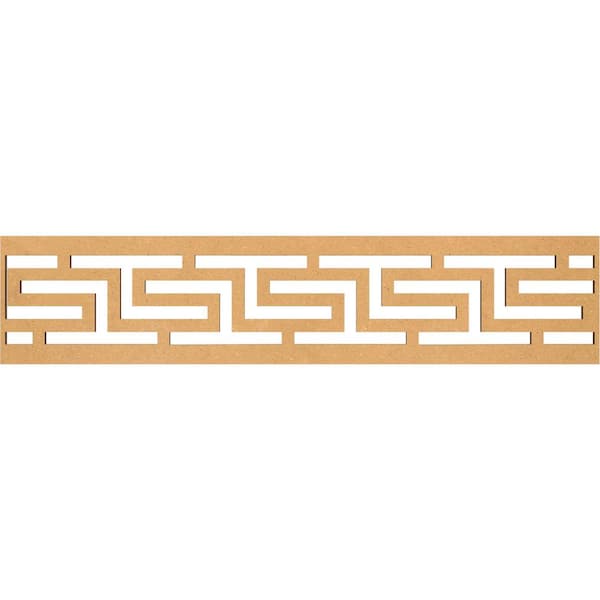 Ekena Millwork Tulum Fretwork 0.375 in. D x 46.75 in. W x 10 in. L MDF Wood Panel Moulding