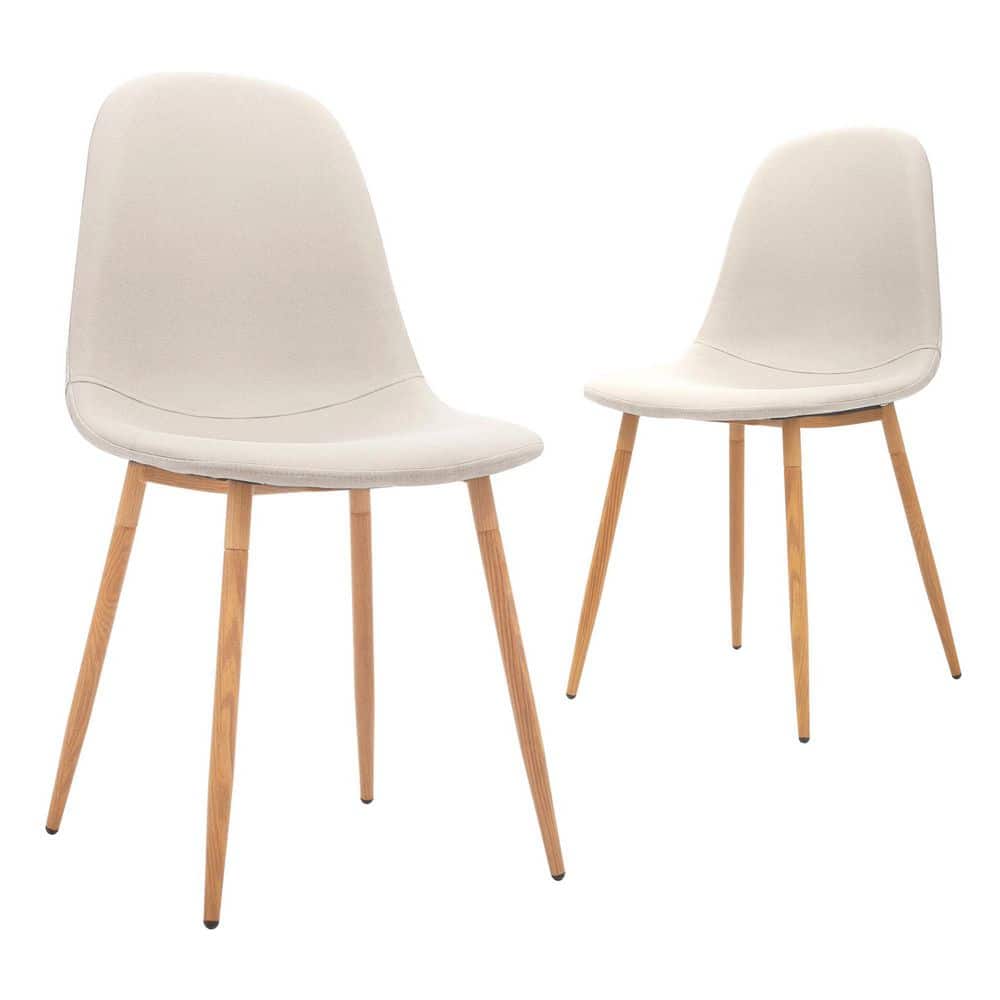 Cusion Seat Back Side Dining Chair with Metal Legs