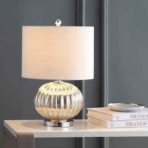 Judith 21 in. Silver/Ivory Mercury Glass LED Table Lamp