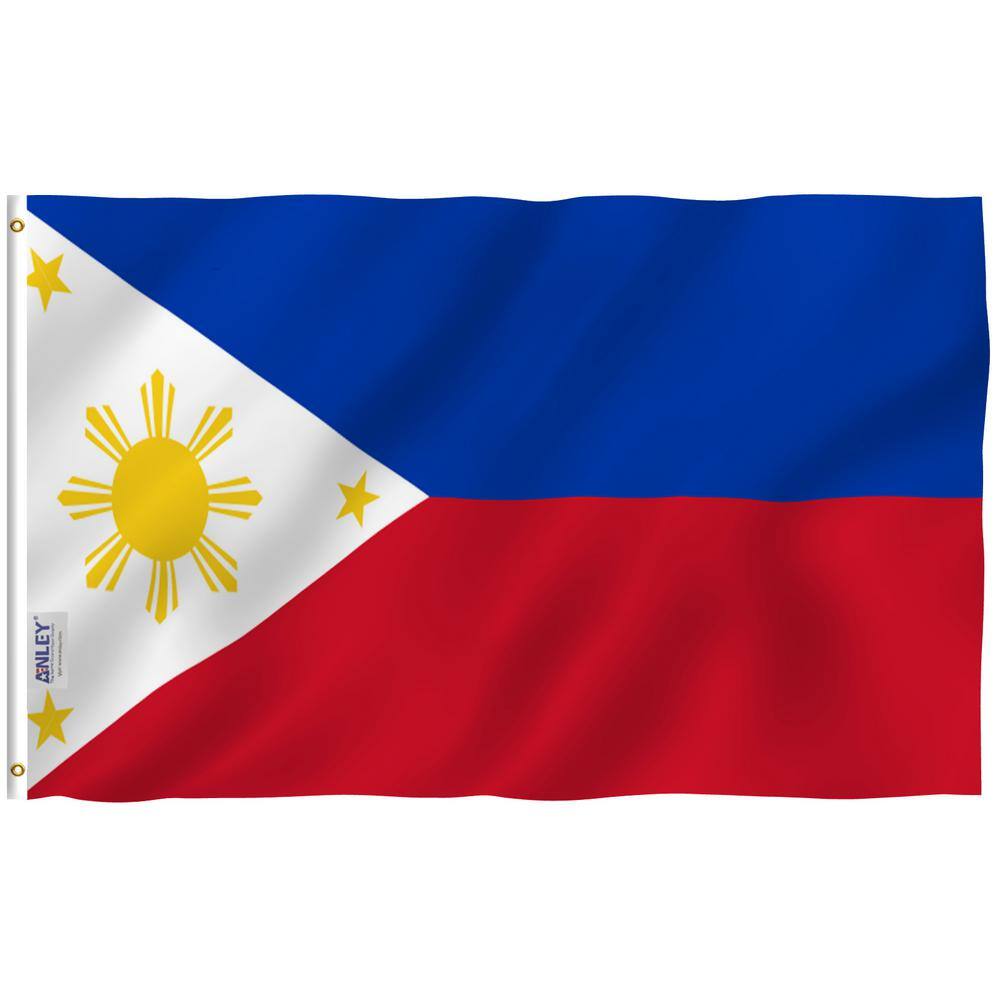 Fly Breeze 3 ft. x 5 ft. Polyester Philippine Flag 2-Sided Banner with Bras