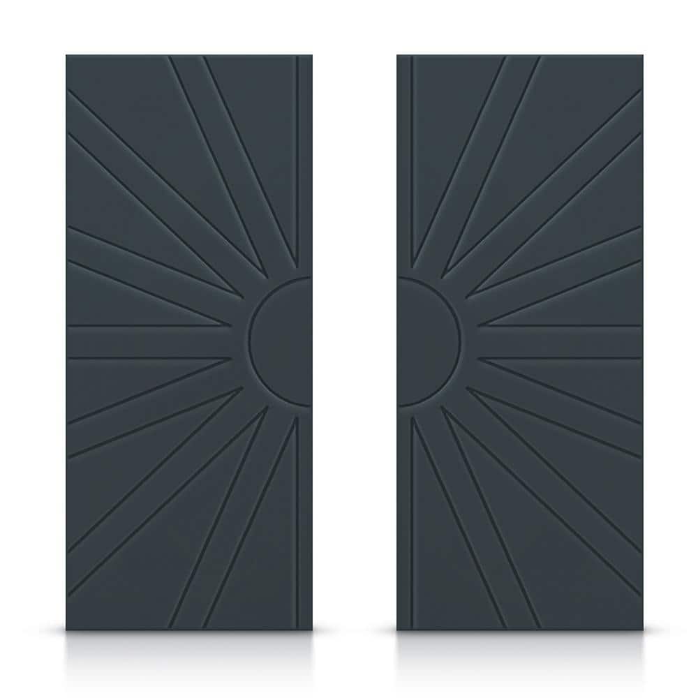 60 in. x 84 in. Hollow Core Charcoal Gray Stained Composite MDF Interior Double Closet Sliding Doors price history on PriceWatchPro