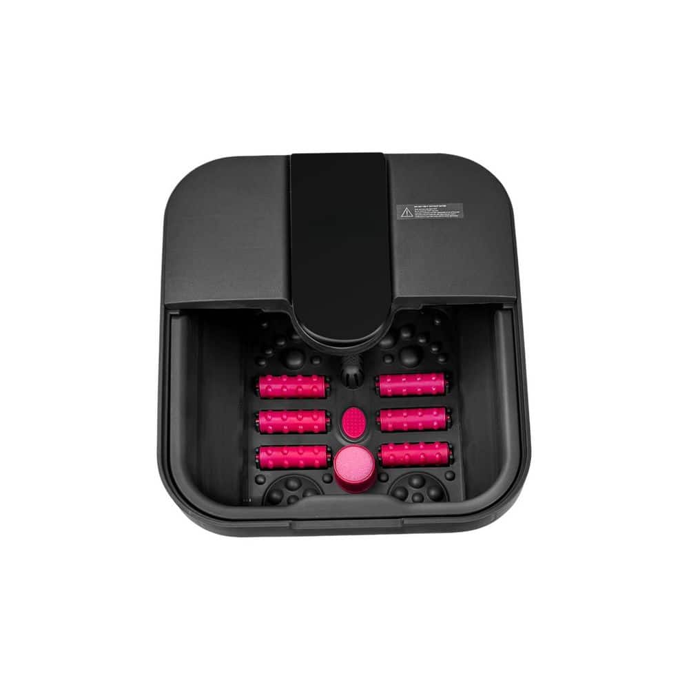 Collapsible Foot Spa,Foot Bath with Heat and Massage and Bubble Jets, Foot Soak Tub with Six Non Motorized Rollers