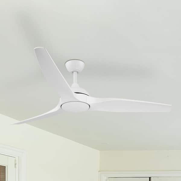 Arcas 60 in. Outdoor Matte White Integrated LED Ceiling Fan with 5-CCT and 7-RGB Selections, Remote Included