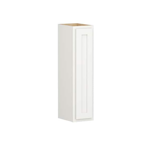 SIMPLY WOODMARK PRO Shaker Partial Overlay 9 in. W x 12 in. D x 36 in. H Plywood Assembled Wall Kitchen Cabinet in Linen White