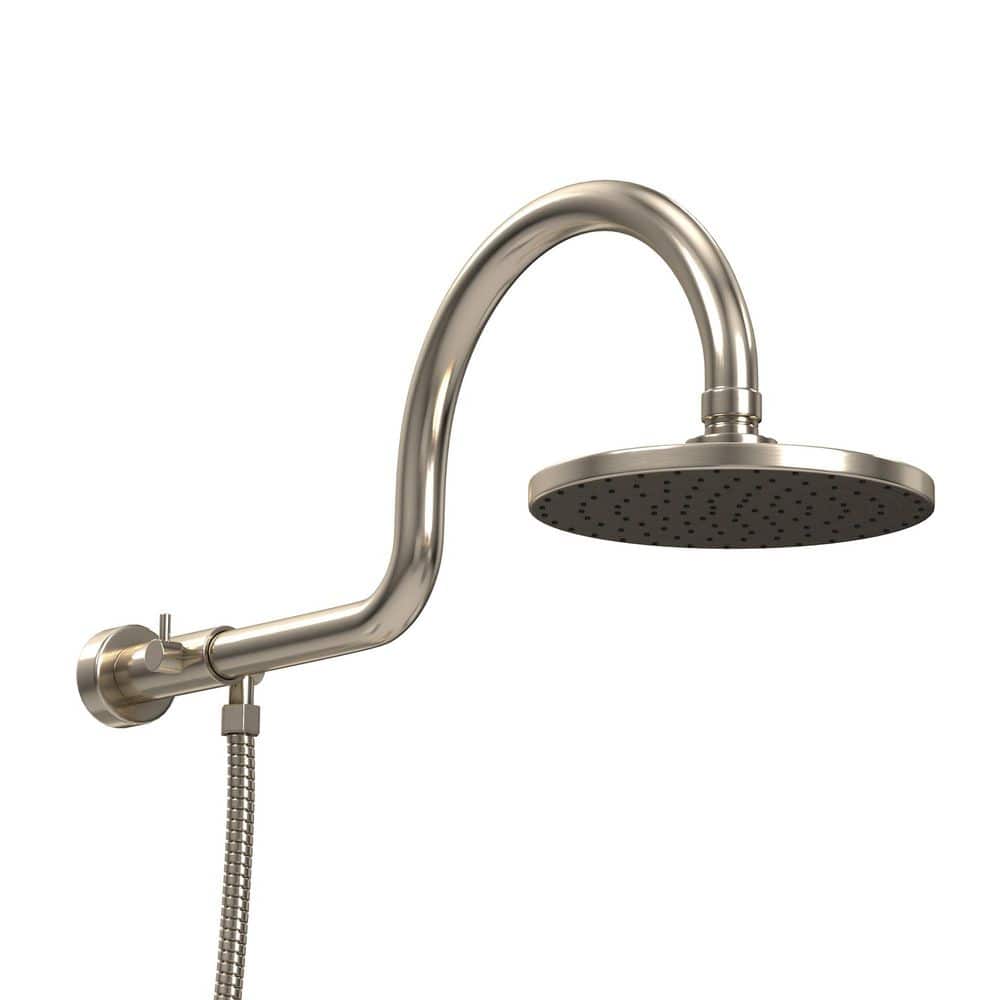 Brushed Nickel Adjustable Rain and Handheld Shower System