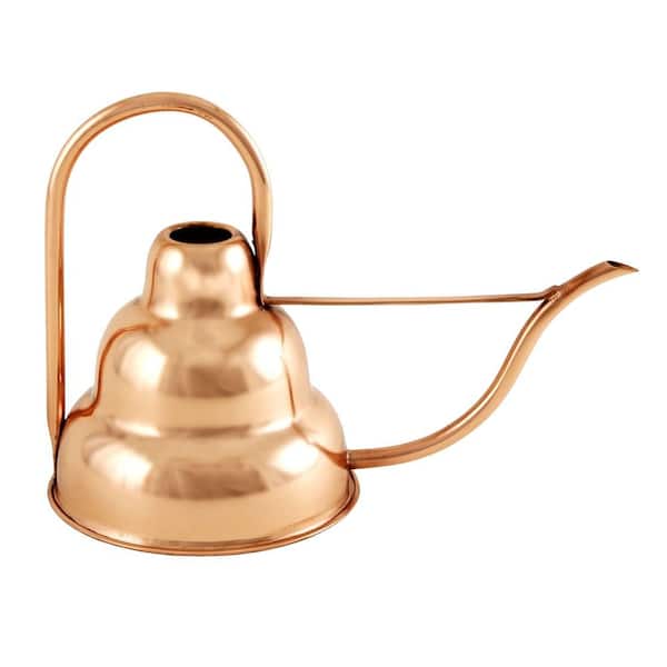 Achla Designs 3-Tiered Modern Deco Watering Can, 8.25 in. Tall, Copper Plated Finish