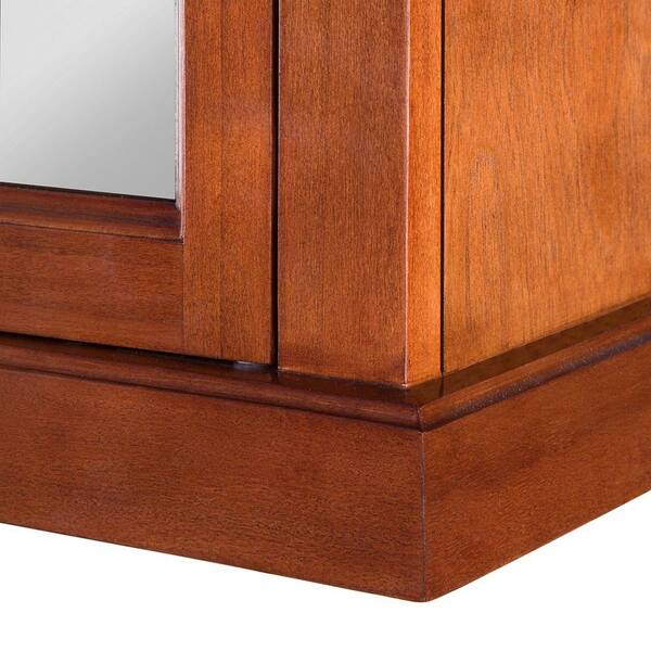 Naples 25 in. W x 31 in. H x 8 in. D Framed Surface-Mount Bathroom Medicine Cabinet in Warm Cinnamon Naples 25 in. W x 31 in. H x 8 in. D Framed Surface-Mount Bathroom Medicine Cabinet in Warm Cinnamon