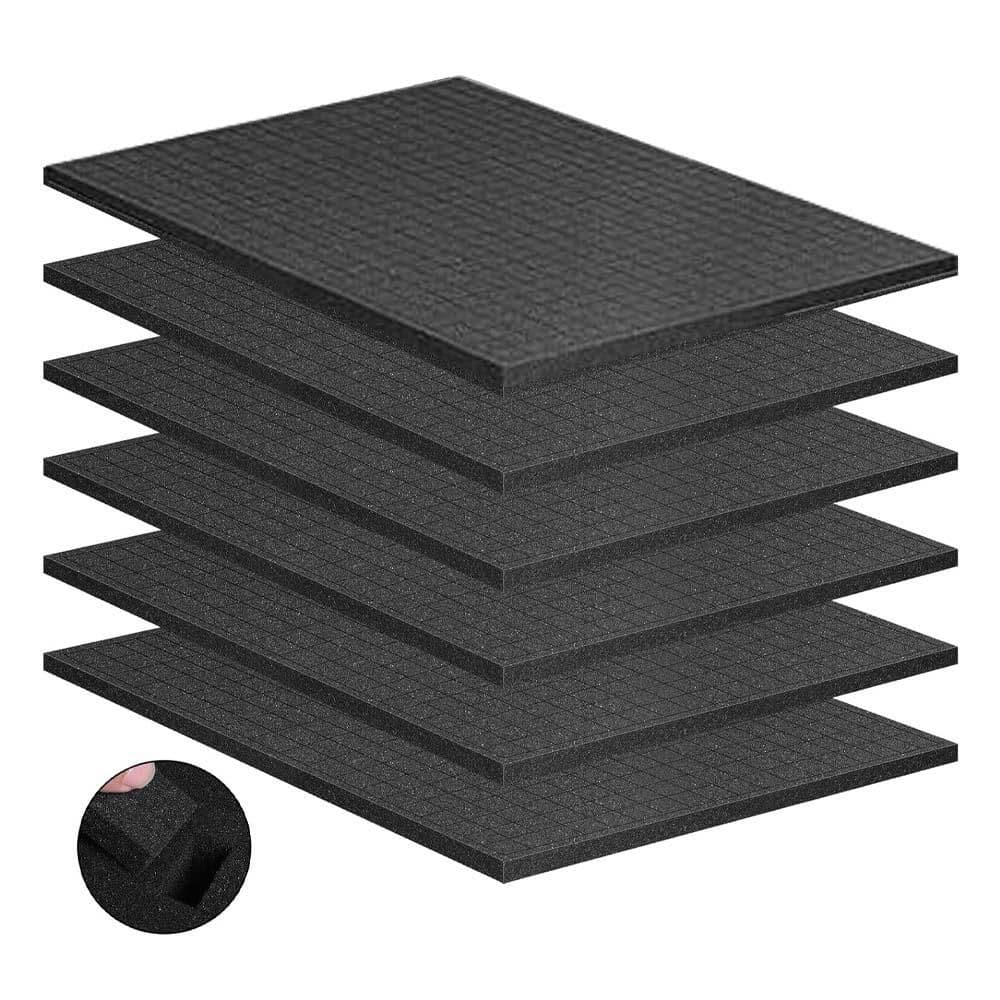 1.01 lb. 16 x 2 x 0.1 inches Polyurethane Foam Insert Sheets for Box Case Padding Camera Board Game 6 Pieces price history on PriceWatchPro