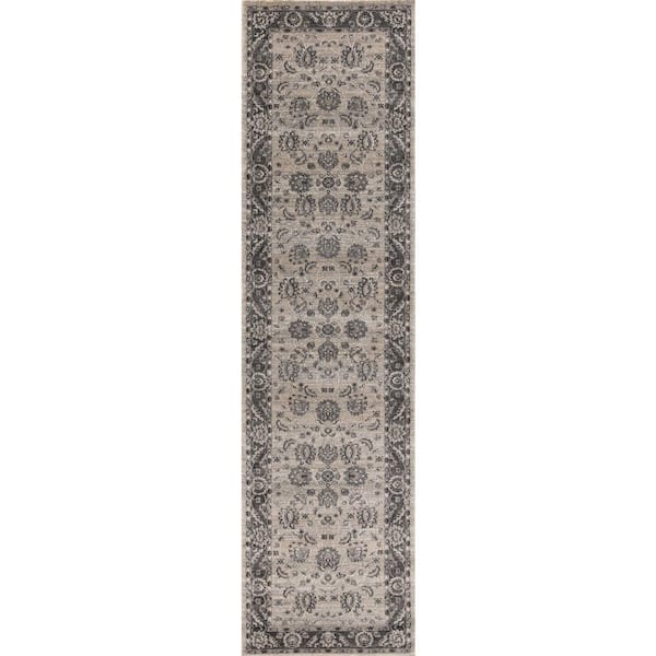 Kashan Mahal Ivory 2 ft. x 7 ft. Area Rug