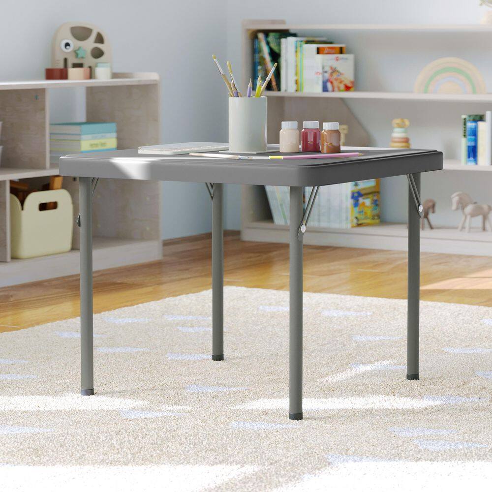 Carnegy Avenue Paige Granite Gray Plastic Square Kids Folding