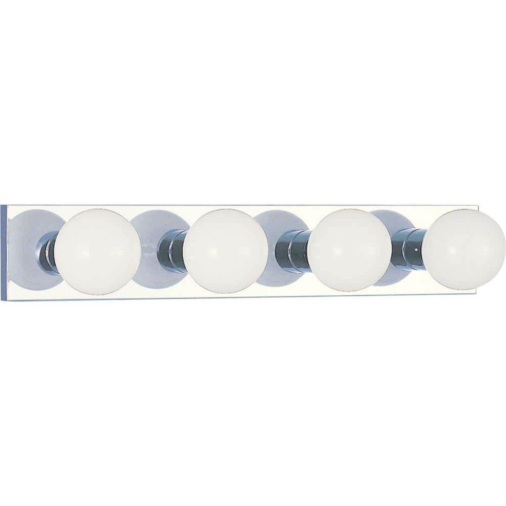 4-Light Indoor Chrome Movie Beauty Makeup Hollywood Bath or Vanity Light Bar Wall Mount or Wall Sconce price history on PriceWatchPro