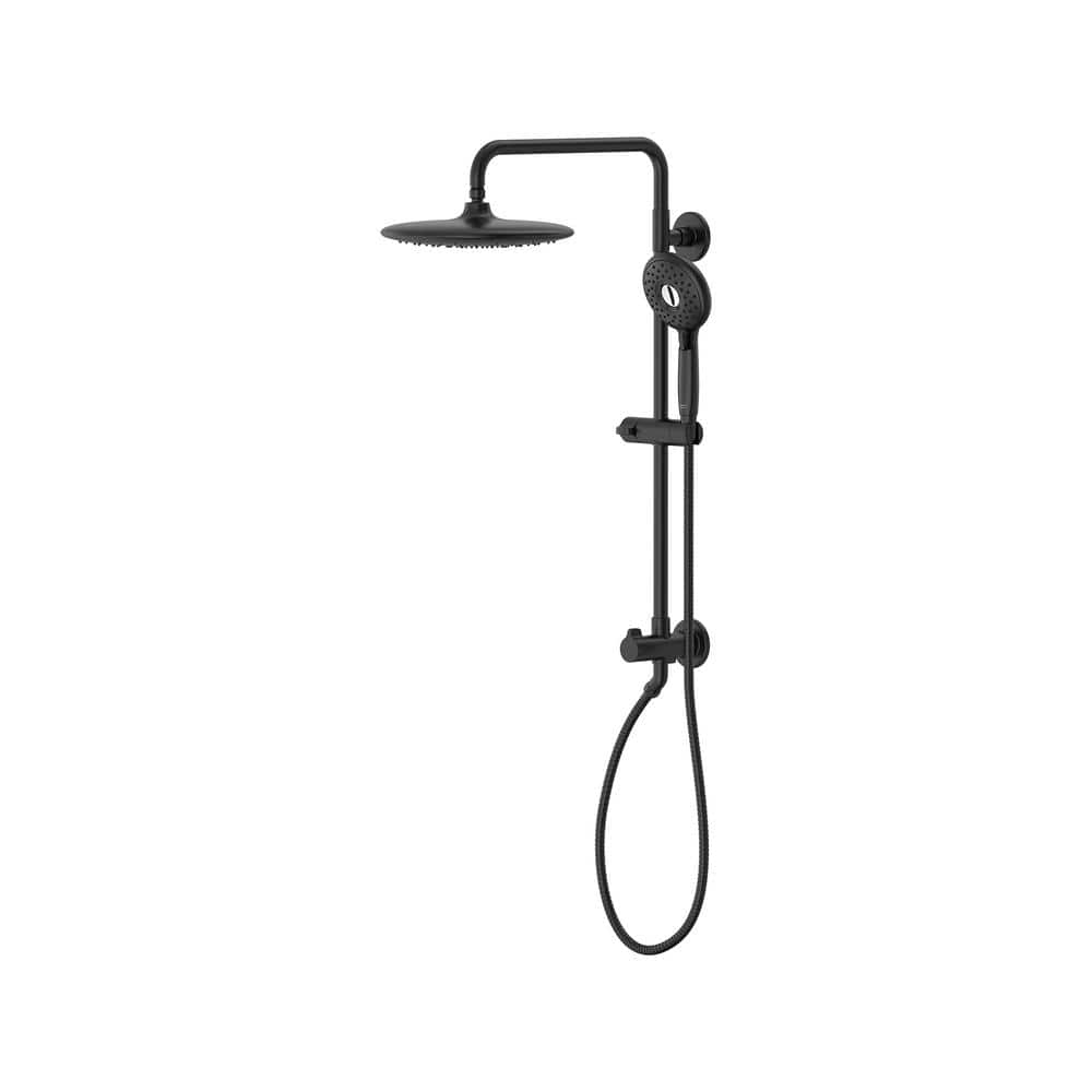 Matte Black Adjustable Multi-Head Rain Shower System
