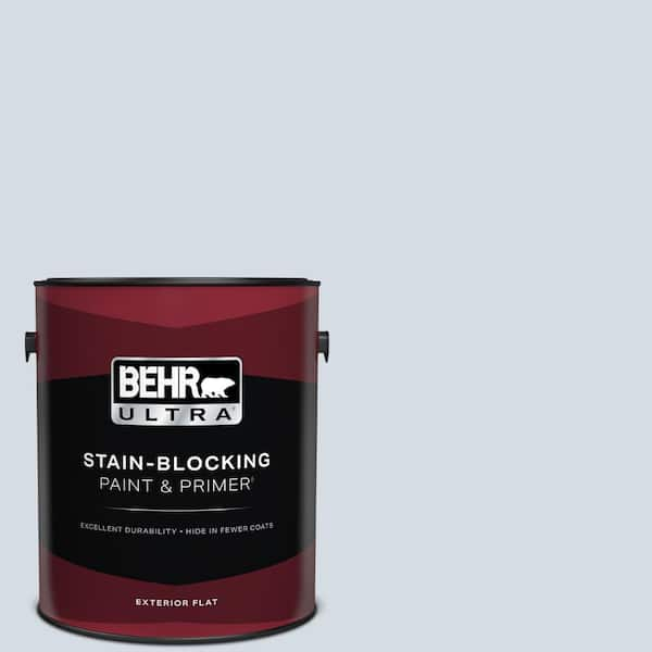 BEHR ULTRA 1 gal. #PPL-45 Mystic Pool Flat Exterior Paint & Primer