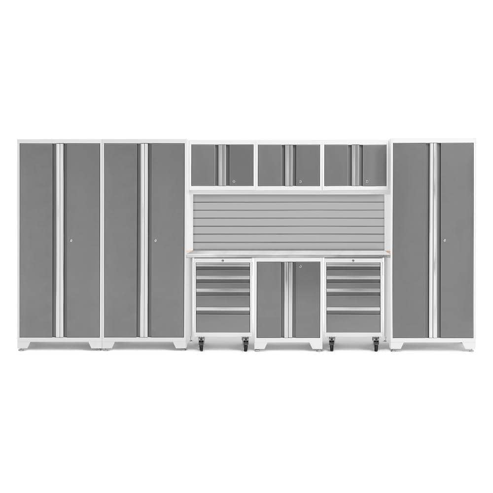 Bold Series 162 in. W x 76.75 in. H x 18 in. D 24-Gauge Steel Garage Cabinet Set in Platinum (10-Piece) price history on PriceWatchPro