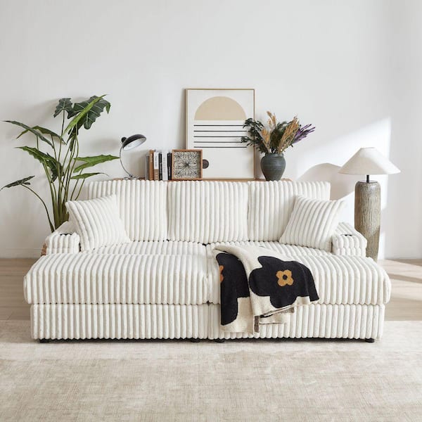 Z-joyee 62.6 in. Square Arm Velvet Mid-Century Modern Straight