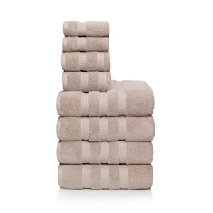 Infinity 8-Piece Linen Solid Cotton Bath Towel Set