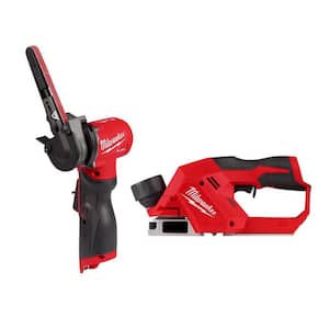 M12 FUEL 12-Volt Lithium-Ion Brushless Cordless 3/8 in. x 13 in. Bandfile with M12 2in. Planer