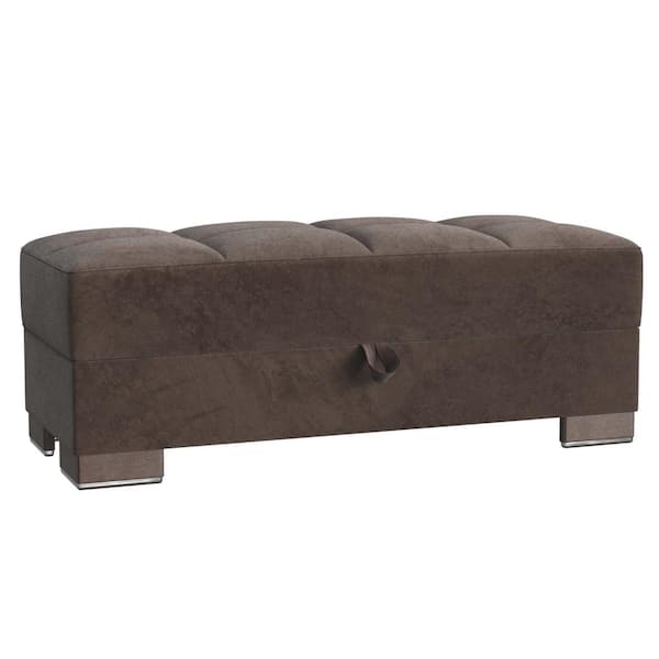 Ottomanson Basics Brown Ottoman With Storage