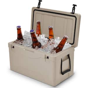 64 qt. Heavy Duty Outdoor Insulated Fishing Hunting Ice Chest Cooler in Gray