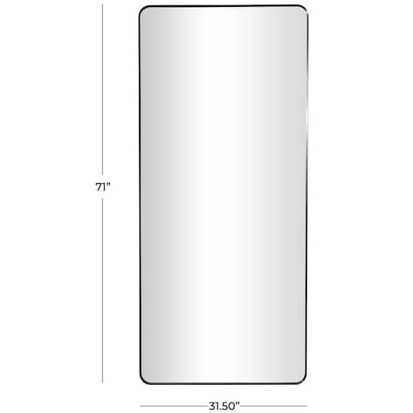 71 in. x 32 in. Gold Framed Rectangle Wall Mirror