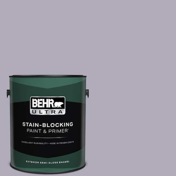 BEHR ULTRA 1 gal. #ICC-98 Lilac Bloom Semi-Gloss Enamel Exterior Paint & Primer