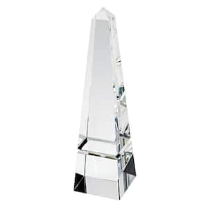 10 .5 in. Clear Hand-Crafted Crystal Obelisk